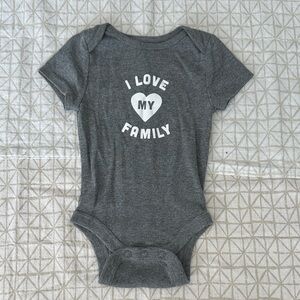 Jumping Beans Gray 'I Love My Family' Bodysuit